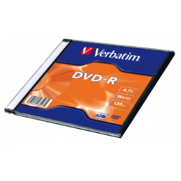 Płyta Verbatim DVD-R 4.7GB x16 Matt slim box