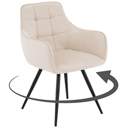 Krzesło obrotowe SC-003 Welur Beż #5