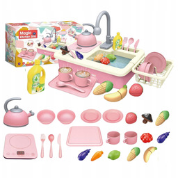 Zlewozmywak 2w1 Kuchnia Kran Z Wodą Naczynia Czajnik