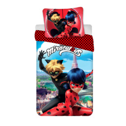 Jerry Fabrics Pościel bawełniana 140x200 Biedronka i Czarny