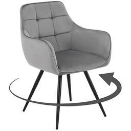 Krzesło obrotowe SC-003 Welur Szary #21