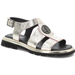 Artiker Złote Sandały Modne Obuwie Damskie