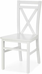 Halmar Drewniane klasyczne krzesło DARIUSZ - biały