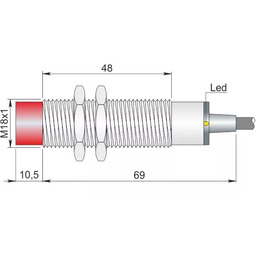 Czujnik indukcyjny 18 mm SI18-CE8 PNP NC