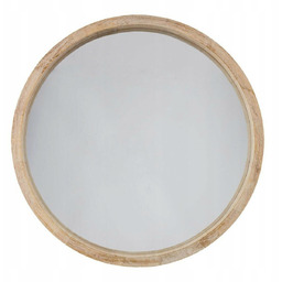 Okrągłe Lustro Olav 50 cm W Drewnianej Ramie