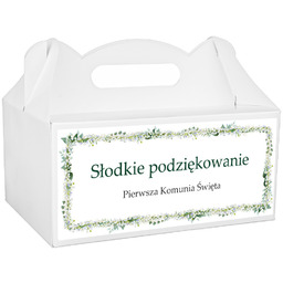 Pudełka na ciasto komunijne - 6 szt.