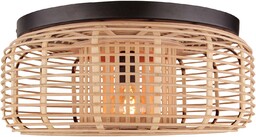 Brilliant Lampa sufitowa Crosstown klosz bambusowy zamknięty