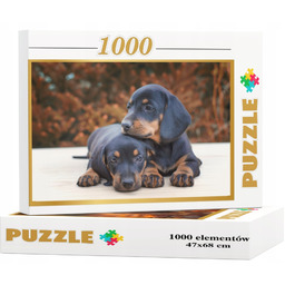 Puzzle Pies Psy Psiaki 1000el Pudełko +dowolny Tekst