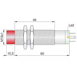 Czujnik indukcyjny 18 mm SI18-CE8 PNP NC K