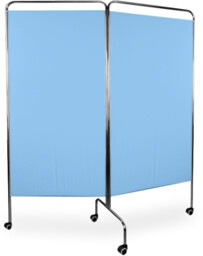 PRCH2z parawan lekarski 2-skrzydłowy zmywalny w ramie chromowanej