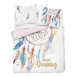 Detexpol Pościel bawełniana 220x200 biała w stylu boho