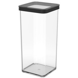 Rotho Pojemnik na przysmaki kwadratowy 1.5L LOFT transparentny/czarny