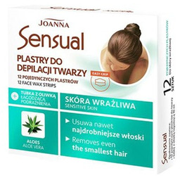Plastry do depilacji twarzy Joanna Sensual Aloes skóra