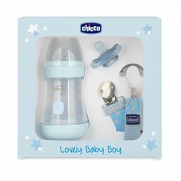 CHICCO ZESTAW DLA NOWORODKA BOY Butelka antykolkowa Perfect5