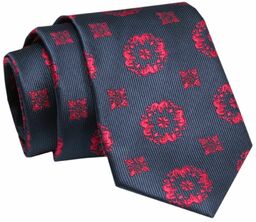 Elegancki, Klasyczny, Męski Krawat -ALTIES - Granat