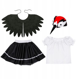 Strój Dzięcioł Kostium Ptaszek Jesień 134-140 4e