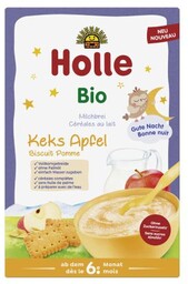 HOLLE Bio Kaszka mleczna owsianka ciastka i jabłko,