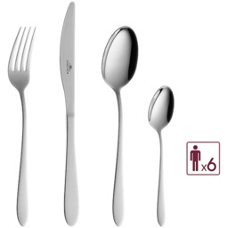 Zestaw sztućców GERLACH Delicato 24szt. Stalowy