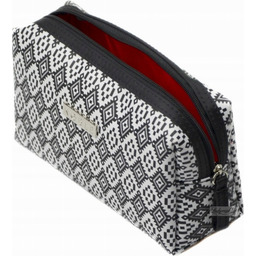 NOBLE - Mała, damska kosmetyczka - Black&White BW001