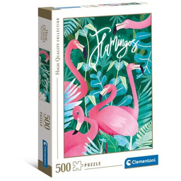 Clementoni, puzzle, Fantastyczne Zwierzęta Flamingi, 500 el.