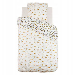 Pościel Dziecięca Bawełniana Dwustronna Motyw Leoparda 140 X