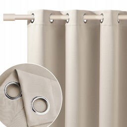 Zasłona gotowa zaciemniająca na przelotkach kółka 180x280 Laurel