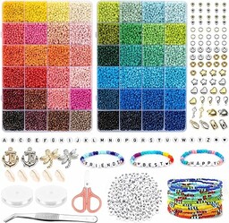 Zestaw 16000 kolorowych koralików 3 mm, 300 sztuk