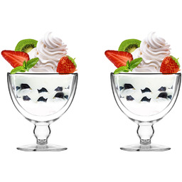 Viallidesign Zestaw 2 pucharków do deserów z podwójną