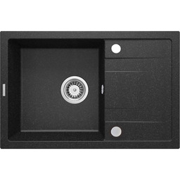 Zlewozmywak Kuchenny Granitowy 1-KOMOROWY Zlew Ociekacz Grafitowy Deante