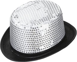 Widmann 0444Y - Cylinder z cekinami, dorosły unisex,