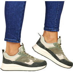 Damskie Sneakersy Skórzane Niskie Półbuty Sportowe Sokolski 2hwj25-23