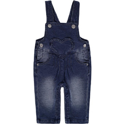 Dziewczęce ogrodniczki jeansowe niebieskie Kanz r.62