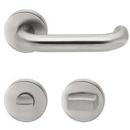 Komplet klamek drzwiowych do WC ze stali nierdzewnej