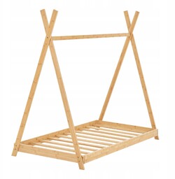 Łóżko Dziecięce TiPi 90x200 Drewniane bambusowe Do Pokoju