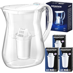 Dzbanek filtrujący wodę Aquaphor Lyon Biały 3.8L, 3