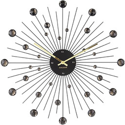 Karlsson Sunburst zegar ścienny Ø 50 cm Crystal