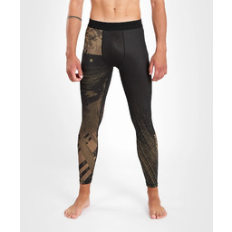 Legginsy Sportowe Męskie Venum Gorilla Jungle Czarne/Piaskowe r.