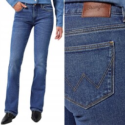 Wrangler BOOTCUT Lucy DżINS ROZSZERZANE DAMSKIE SPODNIE JEANSOWE