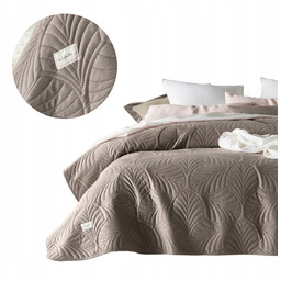 ROOM99 Narzuta na łóżko 220x240 brązowa kanapę welurowa