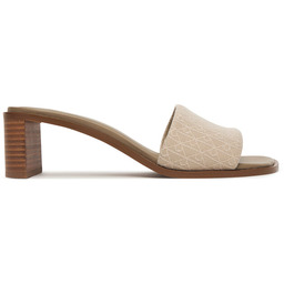 Klapki Calvin Klein Block Heel Sandal Aop HW0HW03016