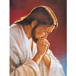 Plakat religijny Jezus Modlący się