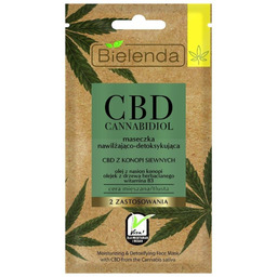Bielenda CBD Cannabidiol Maseczka nawilżająco-detoksykująca, 8g