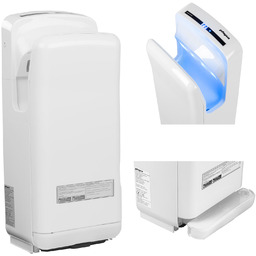 Suszarka kieszeniowa ścienna do rąk elektryczna biała 1650W