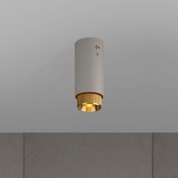 Lampa Exhaust Surface Szara z mosiądzem