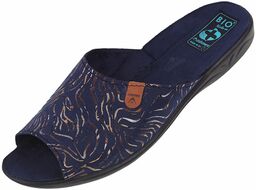 Kapcie damskie odkryte pantofle BIO Adanex 29064 granat