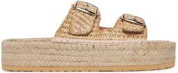 Espadryle LOVE MOSCHINO JA28393G0MJQ0107 Beżowy