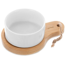 Miseczka na przekąski porcelanowa na tacy WHITELINE 60