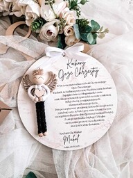 Podziękowania z Aniołem dla Ojca Chrzestnego od chłopca,