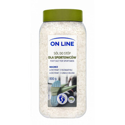 Sól do kąpieli stóp dla sportowców Magnez+Rozmaryn+Ginkgo biloba,