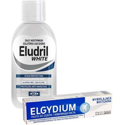 Zestaw wybielający Eludril WHITE Płyn do płukania jamy